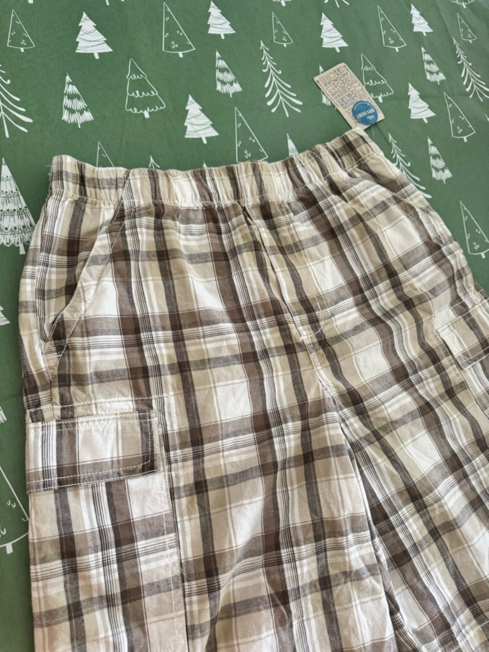 Lot of 2 Canyon River Blues Boys XL 18/20 Husky Plaid Cotton Cargo Shorts NWT - Picture 3 of 16